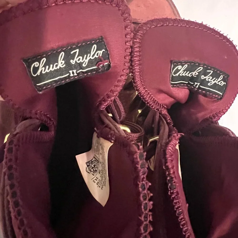 Converse Chuck Taylor All Star ll Leather Boot High-Maroon-(M-6,W-8)-Waterproof